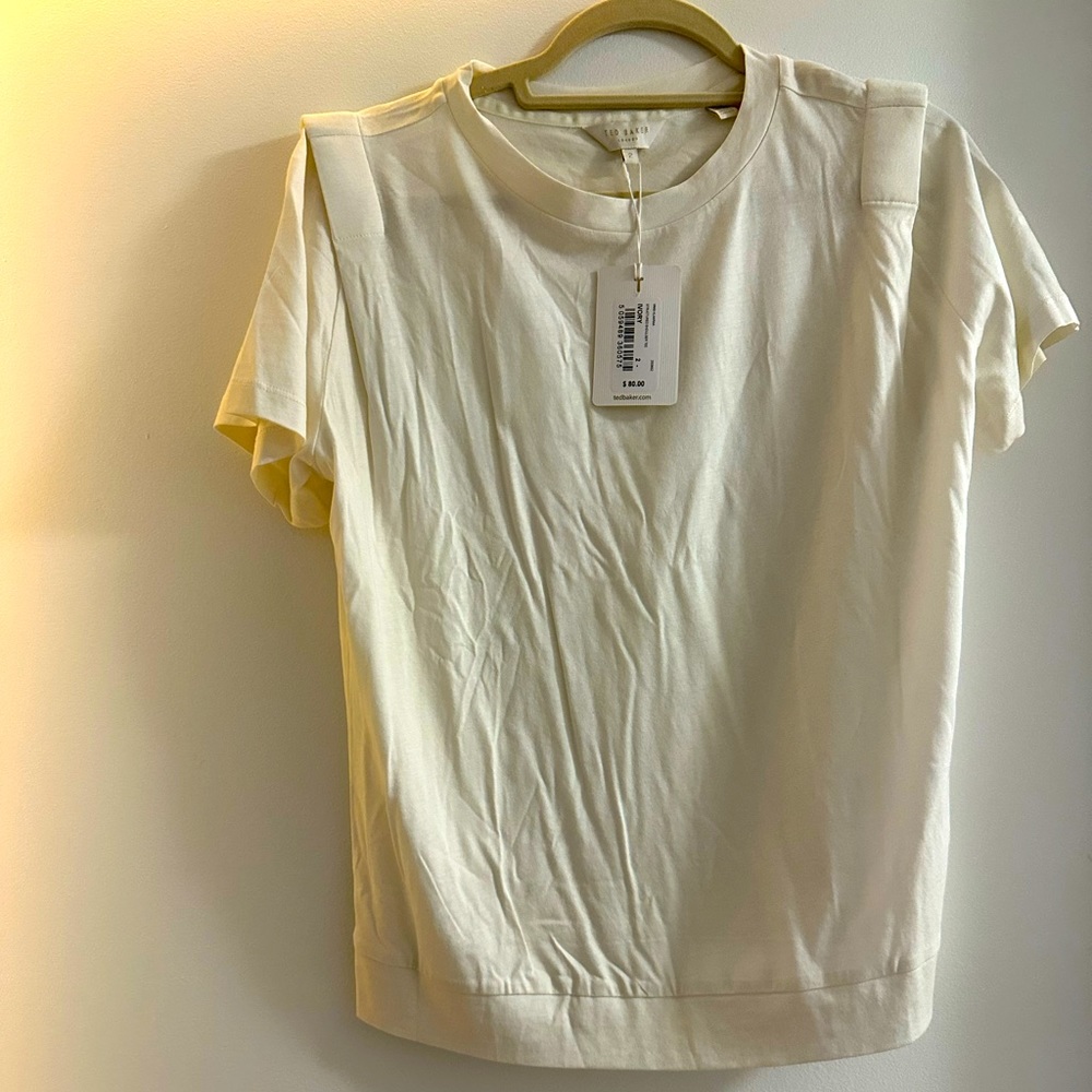 Ted Baker - Women’s Ivory Structured Shoulder Tee